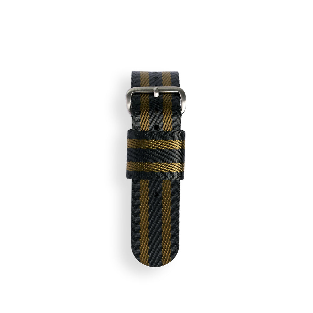 BLACK/OLIVE REGIMENTAL STRIPE STRAP